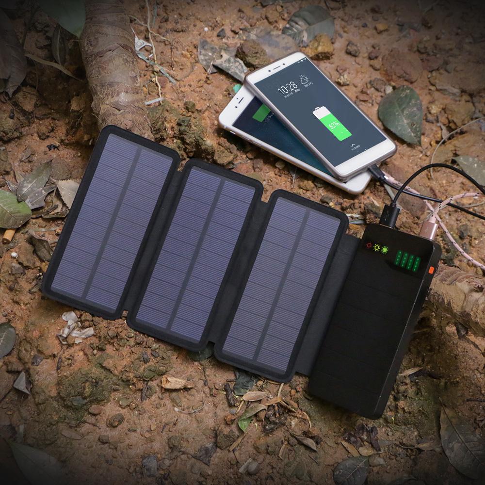 Waterproof Foldable Solar Charger Power Bank10000mah for iPhone iPad S ...